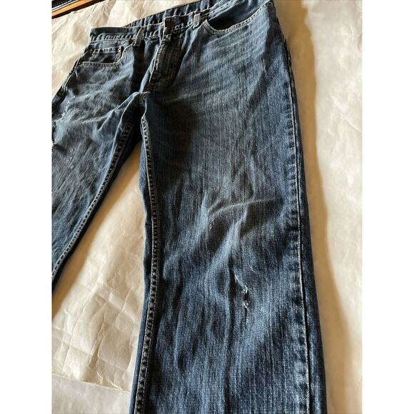 Levis 559 Jeans Men’s 36x30 Blue Medium Wash Cotton Denim Outdoor Y2K Distressed - Picture 12 of 16